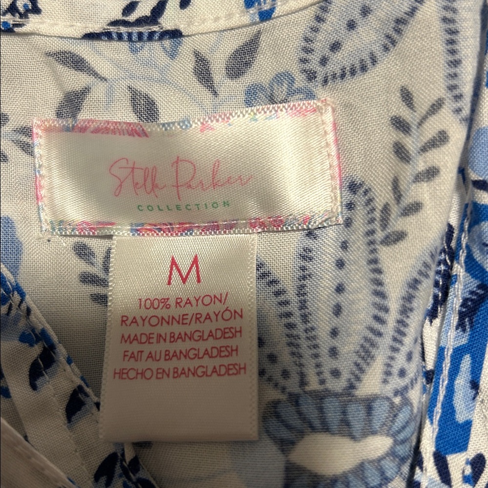 NWT STELLA PARKER PEASANT TOP M - Picture 9 of 10